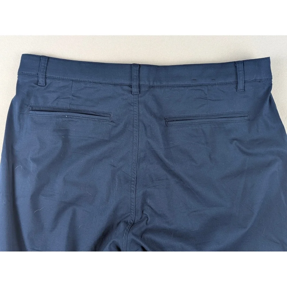 FootJoy Mens Navy Blue Performance Golf Pants Straight Leg 34x30 FJ Gripper